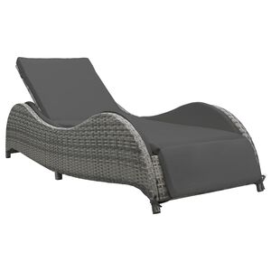vidaXL Sun Lounger Gray and dark gray