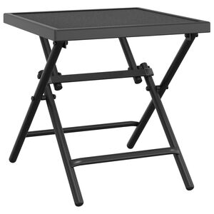 vidaXL Folding Garden Table Anthracite Steel Small Foldable