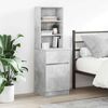 vidaXL Bedside Cabinet Concrete Grey Engineered Wood Extra Tall