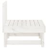 vidaXL Garden Middle Sofa White Solid Pine Wood Medium Modular