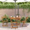 vidaXL Garden Table Natural wood Solid acacia wood Medium Foldable