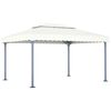 vidaXL Gazebo Cream Aluminum, Steel, Oxford fabric 157.5x118.1 in
