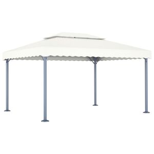 vidaXL Gazebo Cream Aluminum, Steel, Oxford fabric 157.5x118.1 in