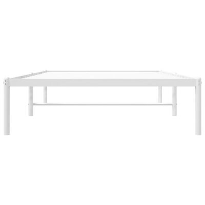 vidaXL Metal Bed Frame White 39.4"x74.8" Twin