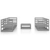 vidaXL Garden Lounge Set Grey Solid Pinewood Modular Garden Lounge Set