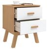 vidaXL Bedside Cabinet White and brown