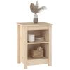 vidaXL Bedside Cabinet Set of 2 Pine Solid Pine Wood Small Storage