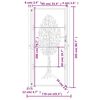 vidaXL Garden Gate Anthracite 39.4x78.7" Steel Tree Design