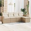 vidaXL Garden Sofa Set Beige PE rattan