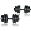 vidaXL Folding Weight Bench Dumbbell Barbell Set Home Gym
