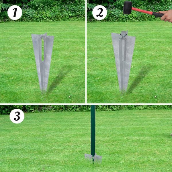 vidaXL Euro Fence Steel 82ftx3.3ft Green