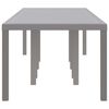 vidaXL Garden Dining Table Light grey 118.11 x 39.37 x 28.74 in