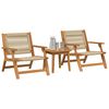 vidaXL Garden Chairs with Table 3 pcs Beige Solid Acacia Wood