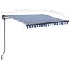 vidaXL Retractable Awning Blue and White