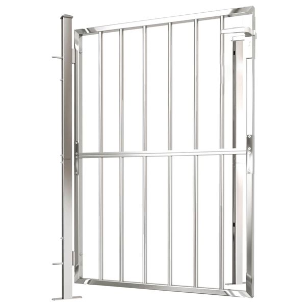 vidaXL Garden Gate 39.4" x 47.2" Stainless Steel