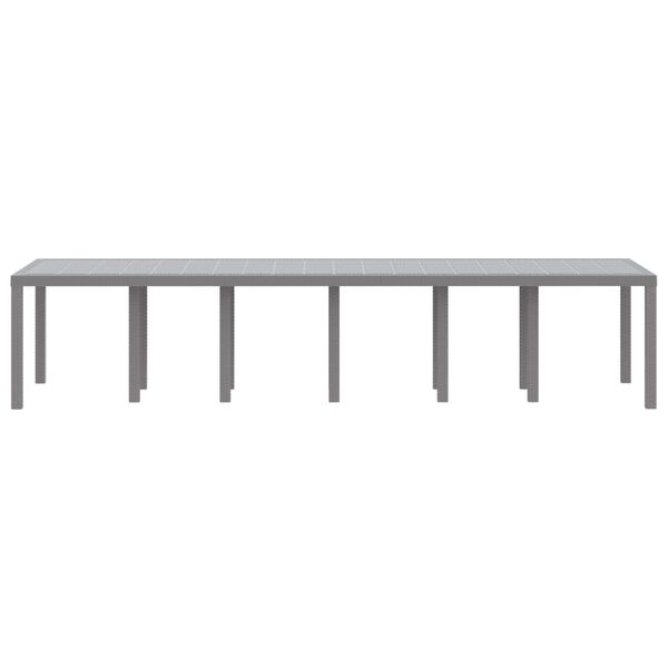 vidaXL Garden Dining Table Light Grey 137.80 x 39.37 x 28.74 in