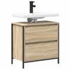 vidaXL Bathroom Basin Cabinet Sonoma Oak Engineered Wood, Steel Medium