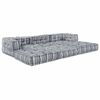 vidaXL Modular Sofa 3 pcs Grey Print Fabric