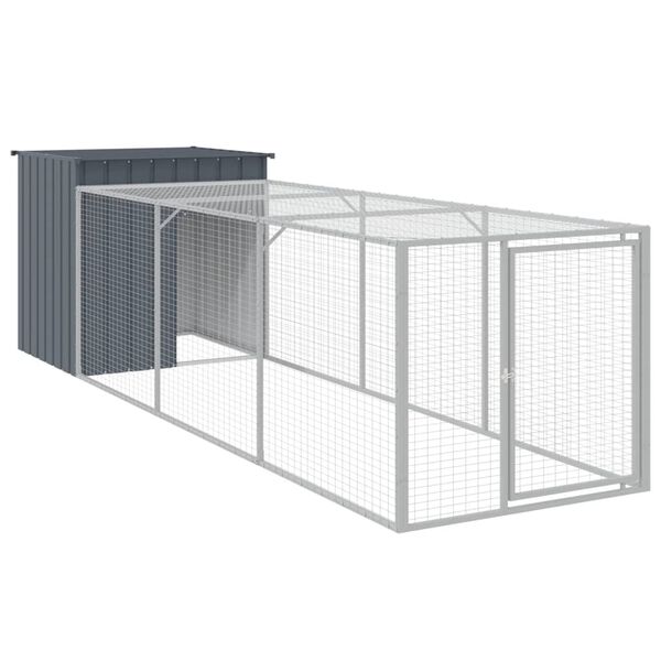 vidaXL Chicken Cage Anthracite Galvanized steel Large Chicken Cage