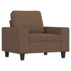 vidaXL Sofa Chair with Footstool Brown 23.6" Fabric