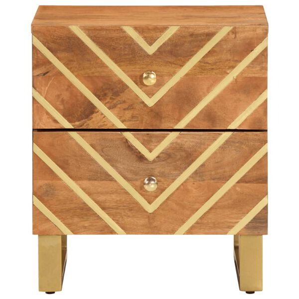 vidaXL Bedside Cabinet Set of 2 Brown and Black