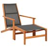 vidaXL Garden Chair Black Solid eucalyptus wood Regular size