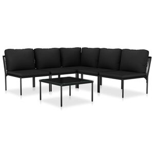vidaXL Garden Lounge Set Black and gray