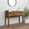 vidaXL Console Table Honey Brown Solid pine wood Medium Console Table
