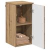 vidaXL Bathroom Cabinet with Door Artisan Oak 11.81 x 12.40 x 24.02 in