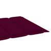 vidaXL Sun Lounger Set of 2 Wine Red Cushion