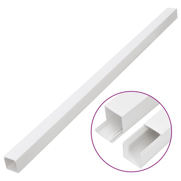 vidaXL Cable Trunking 2.4"x2.4" 32.8' PVC