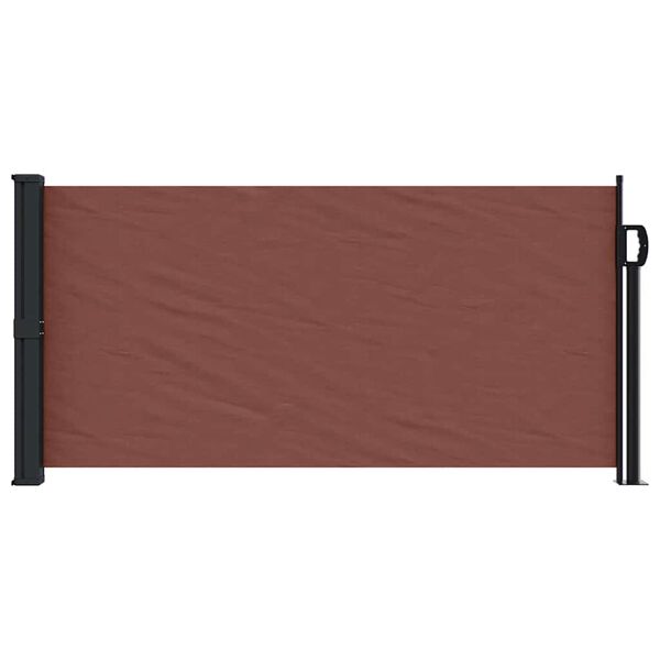 vidaXL Retractable Side Awning Brown