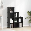 vidaXL Storage Cube Organizer Black PP Plastic, Steel Medium Lightweight