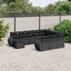 vidaXL Garden Sofa Set Black