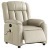 vidaXL Electric Massage Recliner Chair Cream Faux Leather