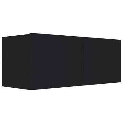 vidaXL TV Cabinet Black 31.5"x11.8"x11.8" Chipboard