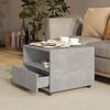 vidaXL Coffee Table Concrete Gray 21.7"x21.7"x15.7" Engineered Wood