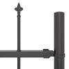 vidaXL Garden Fence 3 pcs Grey 16.73 x 3.28 ft Powder-coated Steel