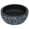 vidaXL Countertop Basin Black and Blue Round &Phi;16.1x5.5" Ceramic