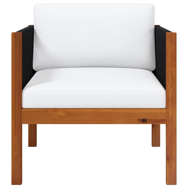 vidaXL Garden Chair Natural wood color, black