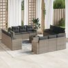 vidaXL Patio Sofa Set Gray
