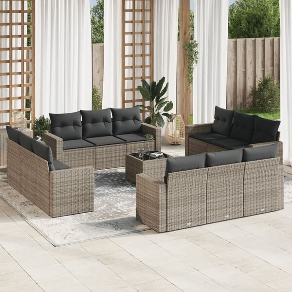 vidaXL Patio Sofa Set Gray