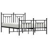 vidaXL Bed Frame Black Powder-coated steel Full size Bed Frame