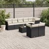 vidaXL Garden Sofa Set Black, Cream white