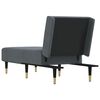 vidaXL Chaise Longue Dark grey Velvet (100% polyester), plywood, metal