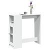 vidaXL Bar Table White Engineered wood Rectangular Modern Durable