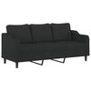 vidaXL Sofa Set Black 100% polyester, metal, textilene, plywood