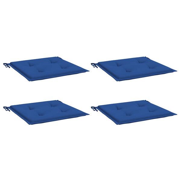 vidaXL Chair Cushion Set of 4 Royal blue Oxford fabric (100% polyester)