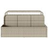 vidaXL Poolside Float Storage Light Grey PE Rattan, Powder-Coated Steel