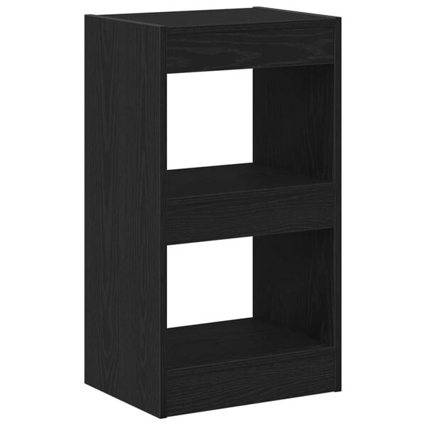 vidaXL Book Cabinet Black Oak 15.75 x 11.81 x 28.15 in Engineered Wood